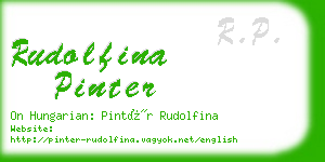 rudolfina pinter business card